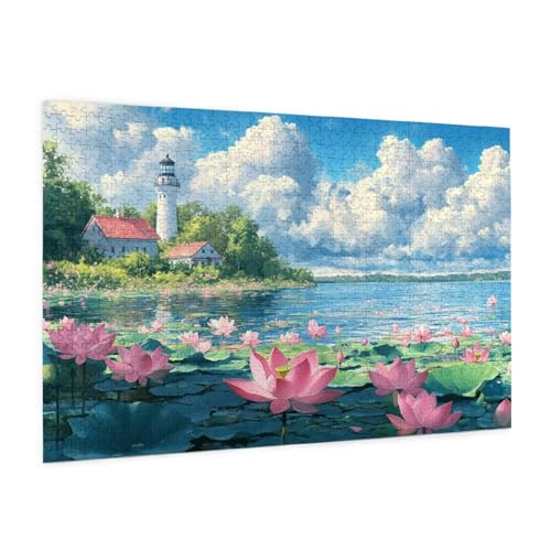 Lotus Puzzle 1000 Teile Erwachsene Puzzle See Muster Design mit Geschenkbox-Verpackung als Geschenk für Frauen, Anspruchsvolle Familienaktivität für Erwachsene Anfänger, Zimmer Deko 75 x 50 cm -1673y Lotus Puzzle 1000 Teile Erwachsene Puzzle See Muster Design mit Geschenkbox-Verpackung als Geschenk für Frauen, Anspruchsvolle Familienaktivität für Erwachsene Anfänger, Zimmer Deko 75 x 50 cm -1673y von Zyupwjyy