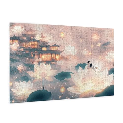 Lotus Puzzle 300 Teile Erwachsene Puzzle Landschaft Muster Design mit Geschenkbox-Verpackung als Geschenk für Frauen, Anspruchsvolle Familienaktivität für Anfänger, Zimmer Deko 40 x 28 cm -456y Lotus Puzzle 300 Teile Erwachsene Puzzle Landschaft Muster Design mit Geschenkbox-Verpackung als Geschenk für Frauen, Anspruchsvolle Familienaktivität für Anfänger, Zimmer Deko 40 x 28 cm -456y von Zyupwjyy
