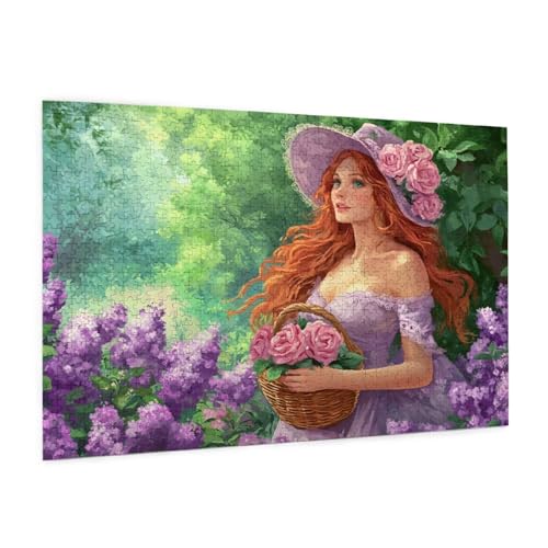 Mädchen Puzzle 2000 Teile Erwachsene Puzzle Blume Muster Design mit Geschenkbox-Verpackung als Geschenk für Frauen, Anspruchsvolle Familienaktivität für Anfänger, Zimmer Deko 99 x 70 cm -2195y von Zyupwjyy
