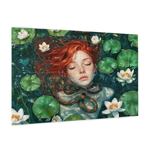 Mädchen Puzzle 2000 Teile Erwachsene Puzzle Blume Muster Design mit Geschenkbox-Verpackung als Geschenk für Frauen, Anspruchsvolle Familienaktivität für Anfänger, Zimmer Deko 99 x 70 cm -2197y von Zyupwjyy