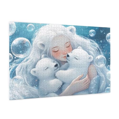 Mädchen Puzzle 5000 Teile Erwachsene Puzzle Tragen Muster Design mit Geschenkbox-Verpackung als Geschenk für Frauen, Anspruchsvolle Familienaktivität für Anfänger, Zimmer Deko 105 x 156 cm -2204y von Zyupwjyy