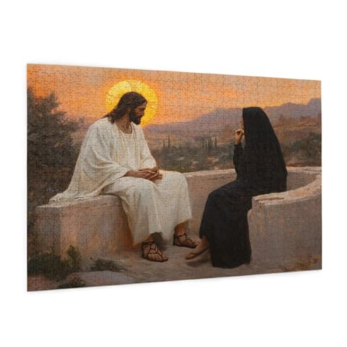 Mann Puzzle 5000 Teile Erwachsene Puzzle Religion Muster Design mit Geschenkbox-Verpackung als Geschenk für Frauen, Anspruchsvolle Familienaktivität für Anfänger, Zimmer Deko 105 x 156 cm -2176y von Zyupwjyy