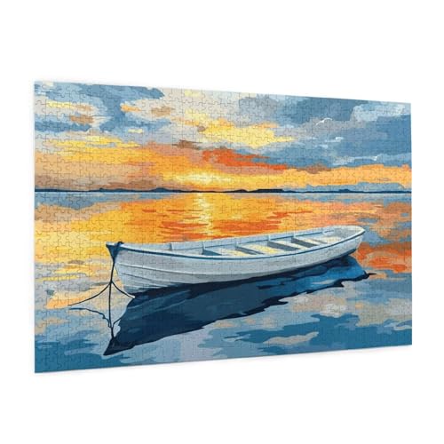 Meer Puzzle 1000 Teile Erwachsene Puzzle Schiff Muster Design mit Geschenkbox-Verpackung als Geschenk für Frauen, Anspruchsvolle Familienaktivität für Erwachsene Anfänger,Zimmer Deko 75 x 50 cm -401y von Zyupwjyy