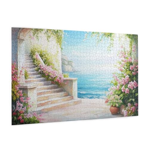 Meer Puzzle 2000 Teile Erwachsene Puzzle Blume Muster Design mit Geschenkbox-Verpackung als Geschenk für Frauen, Anspruchsvolle Familienaktivität für Erwachsene Anfänger,Zimmer Deko 99 x 70 cm -1619y von Zyupwjyy