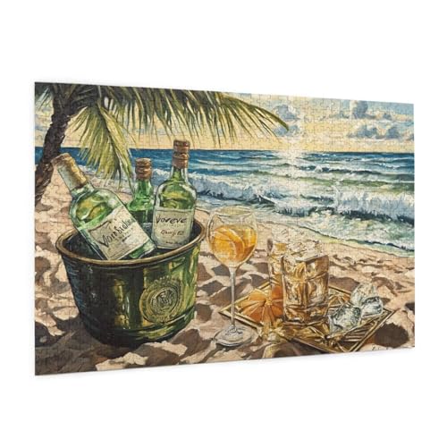 Meer Puzzle 2000 Teile Erwachsene Puzzle Urlaub Muster Design mit Geschenkbox-Verpackung als Geschenk für Frauen, Anspruchsvolle Familienaktivität für Erwachsene Anfänger,Zimmer Deko 99 x 70 cm -422y von Zyupwjyy