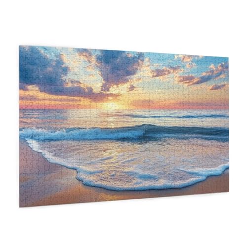 Meer Puzzle 5000 Teile Erwachsene Puzzle Landschaft Muster Design mit Geschenkbox-Verpackung als Geschenk für Frauen, Anspruchsvolle Familienaktivität für Anfänger, Zimmer Deko 105 x 156 cm -1593y von Zyupwjyy