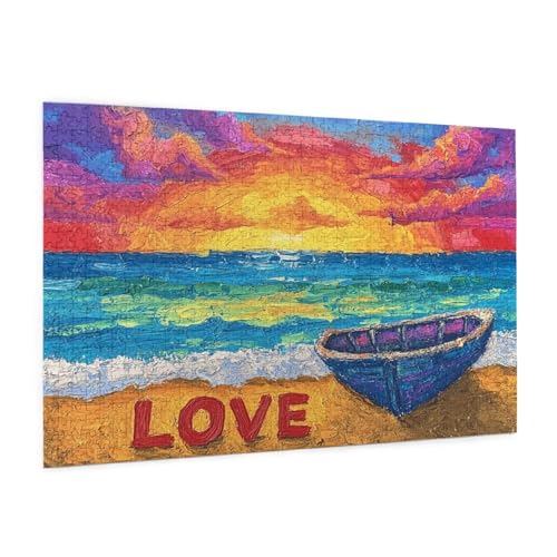 Meer Puzzle 5000 Teile Erwachsene Puzzle Liebe Muster Design mit Geschenkbox-Verpackung als Geschenk für Frauen, Anspruchsvolle Familienaktivität für Anfänger, Zimmer Deko 105 x 156 cm -416y von Zyupwjyy