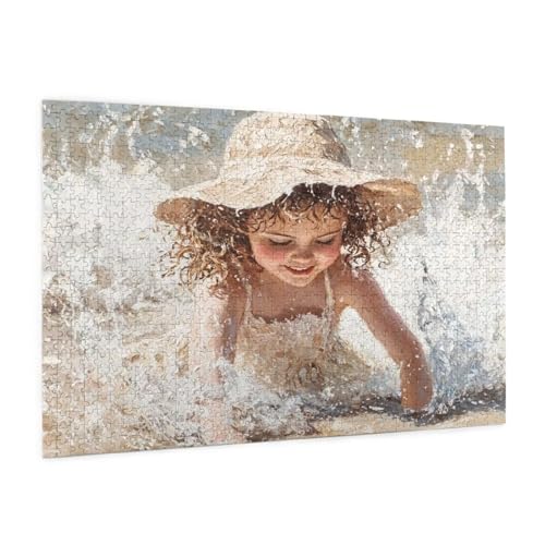 Meer Puzzle 5000 Teile Erwachsene Puzzle Mädchen Muster Design mit Geschenkbox-Verpackung als Geschenk für Frauen, Anspruchsvolle Familienaktivität für Anfänger, Zimmer Deko 105 x 156 cm -431y von Zyupwjyy