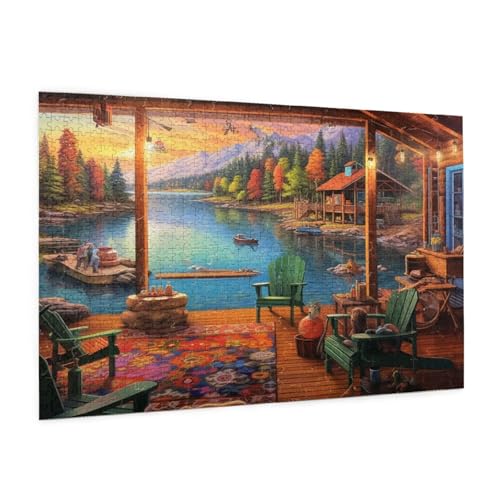 Meer Puzzle 5000 Teile Erwachsene Puzzle Urlaub Muster Design mit Geschenkbox-Verpackung als Geschenk für Frauen, Anspruchsvolle Familienaktivität für Anfänger, Zimmer Deko 105 x 156 cm -420y von Zyupwjyy