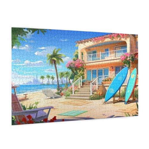 Meer Puzzle 5000 Teile Erwachsene Puzzle Urlaub Muster Design mit Geschenkbox-Verpackung als Geschenk für Frauen, Anspruchsvolle Familienaktivität für Anfänger, Zimmer Deko 105 x 156 cm -421y von Zyupwjyy