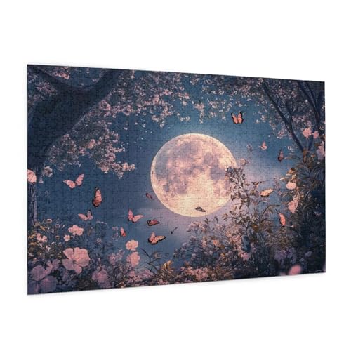 Mond Puzzles 2000 Teile Erwachsene Puzzle Landschaft Muster Design mit Geschenkbox-Verpackung als Geschenk für Frauen, Anspruchsvolle Familienaktivität für Anfänger, Zimmer Deko 99 x 70 cm -2331y von Zyupwjyy