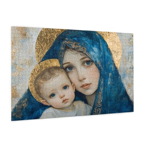 Mutter Puzzle 300 Teile Erwachsene Puzzle Kind Muster Design mit Geschenkbox-Verpackung als Geschenk für Frauen, Anspruchsvolle Familienaktivität für Erwachsene Anfänger,Zimmer Deko 40 x 28 cm -2169y von Zyupwjyy