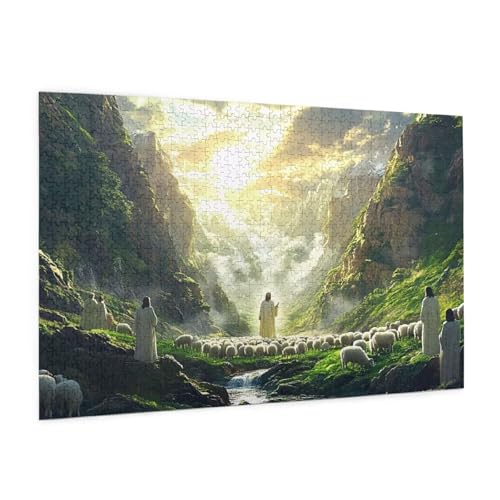 Natur Puzzle 1000 Teile Erwachsene Puzzle Landschaft Muster Design mit Geschenkbox-Verpackung als Geschenk für Frauen, Anspruchsvolle Familienaktivität für Anfänger, Zimmer Deko 75 x 50 cm -1098y von Zyupwjyy
