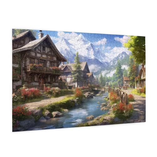 Natur Puzzle 2000 Teile Erwachsene Puzzle Landschaft Muster Design mit Geschenkbox-Verpackung als Geschenk für Frauen, Anspruchsvolle Familienaktivität für Anfänger, Zimmer Deko 99 x 70 cm -1091y von Zyupwjyy