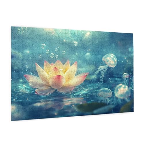 Natur Puzzle 1000 Teile Erwachsene Puzzle Blume Muster Design mit Geschenkbox-Verpackung als Geschenk für Frauen, Anspruchsvolle Familienaktivität für Anfänger, Zimmer Deko 75 x 50 cm -2350y von Zyupwjyy