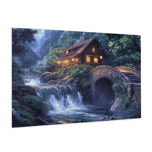 Natur Puzzle 1000 Teile Erwachsene Puzzle Landschaft Muster Design mit Geschenkbox-Verpackung als Geschenk für Frauen, Anspruchsvolle Familienaktivität für Anfänger, Zimmer Deko 75 x 50 cm -2343y von Zyupwjyy