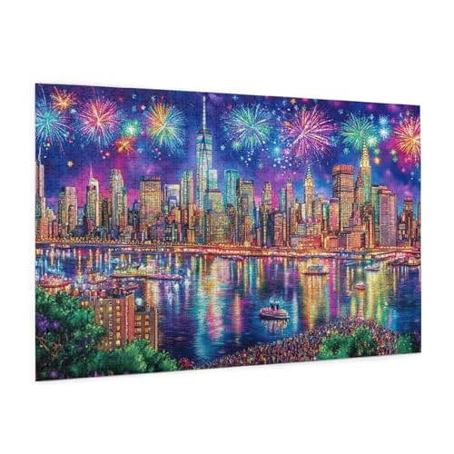 New York Puzzle 5000 Teile Erwachsene Puzzle Landschaft Muster Design mit Geschenkbox-Verpackung als Geschenk für Frauen, Anspruchsvolle Familienaktivität für Anfänger,Zimmer Deko 105 x 156 cm -2181y von Zyupwjyy