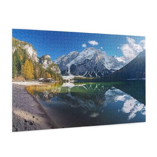 Norwegen Puzzle 1000 Teile Erwachsene Puzzle Landschaft Muster Design mit Geschenkbox-Verpackung als Geschenk für Frauen, Anspruchsvolle Familienaktivität für Anfänger, Zimmer Deko 75 x 50 cm -954y von Zyupwjyy