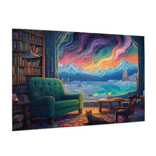 Norwegen Puzzle 300 Teile Erwachsene Puzzle Landschaft Muster Design mit Geschenkbox-Verpackung als Geschenk für Frauen, Anspruchsvolle Familienaktivität für Anfänger, Zimmer Deko 40 x 28 cm -953y von Zyupwjyy