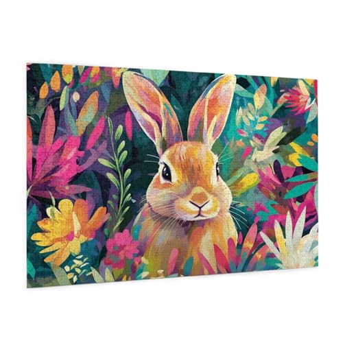 Ostern Puzzle 1000 Teile Erwachsene Puzzle Kaninchen Muster Design mit Geschenkbox-Verpackung als Geschenk für Frauen, Anspruchsvolle Familienaktivität für Anfänger, Zimmer Deko 75 x 50 cm -1532y Ostern Puzzle 1000 Teile Erwachsene Puzzle Kaninchen Muster Design mit Geschenkbox-Verpackung als Geschenk für Frauen, Anspruchsvolle Familienaktivität für Anfänger, Zimmer Deko 75 x 50 cm -1532y von Zyupwjyy