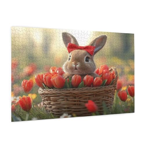 Ostern Puzzle 300 Teile Erwachsene Puzzle Kaninchen Muster Design mit Geschenkbox-Verpackung als Geschenk für Frauen, Anspruchsvolle Familienaktivität für Anfänger, Zimmer Deko 40 x 28 cm -381y Ostern Puzzle 300 Teile Erwachsene Puzzle Kaninchen Muster Design mit Geschenkbox-Verpackung als Geschenk für Frauen, Anspruchsvolle Familienaktivität für Anfänger, Zimmer Deko 40 x 28 cm -381y von Zyupwjyy