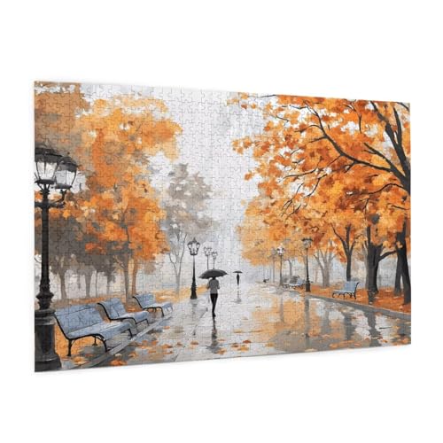 Paris Puzzle 300 Teile Erwachsene Puzzle Straße Muster Design mit Geschenkbox-Verpackung als Geschenk für Frauen, Anspruchsvolle Familienaktivität für Erwachsene Anfänger, Zimmer Deko 40 x 28 cm -5y von Zyupwjyy