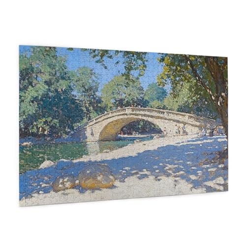 Park Puzzle 300 Teile Erwachsene Puzzle Brücke Muster Design mit Geschenkbox-Verpackung als Geschenk für Frauen, Anspruchsvolle Familienaktivität für Erwachsene Anfänger,Zimmer Deko 40 x 28 cm -1540y von Zyupwjyy