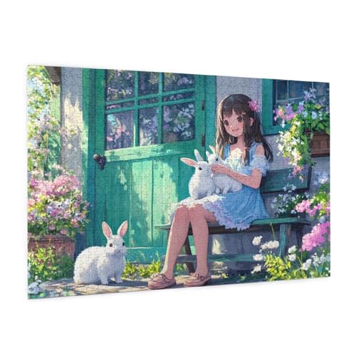 Puzzle Anime Puzzle 1500 Teile Mädchen Puzzles Erwachsene mit Geschenkbox, DIY Groß Holzpuzzle für Erwachsene, Geschicklichkeitsspiel für Die Ganze Familie Geschenke für Frauen 87 x 57 cm -131y von Zyupwjyy