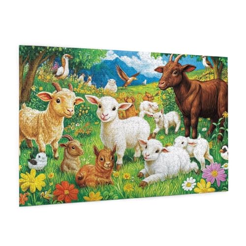 Puzzle Bauernhof Puzzle 1500 Teile Tier Puzzles Erwachsene mit Geschenkbox, DIY Groß Holzpuzzle für Erwachsene, Geschicklichkeitsspiel für Die Ganze Familie Geschenke für Frauen 87 x 57 cm -2183y von Zyupwjyy