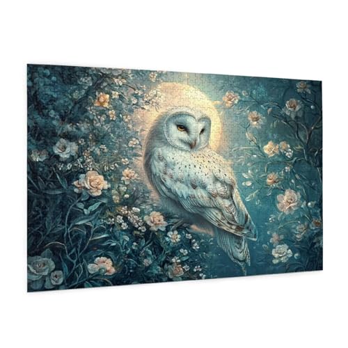 Puzzle Blume Puzzle 1500 Teile Eule Puzzles Erwachsene mit Geschenkbox,DIY Groß Holzpuzzle für Erwachsene,Geschicklichkeitsspiel für Die Ganze Familie Geschenke für Frauen,Puzzlegröße 87 x 57 cm -602y von Zyupwjyy