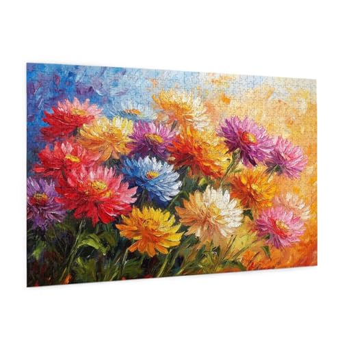 Puzzle Blume Puzzle 1500 Teile Farbe Puzzles Erwachsene mit Geschenkbox, DIY Groß Holzpuzzle für Erwachsene, Geschicklichkeitsspiel für Die Ganze Familie Geschenke für Frauen,Wanddeko 87 x 57 cm -474y von Zyupwjyy