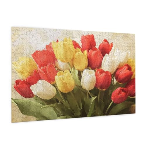Puzzle Blume Puzzle 3000 Teile Farbe Puzzles Erwachsene mit Geschenkbox, DIY Groß Holzpuzzle für Erwachsene, Geschicklichkeitsspiel für Die Ganze Familie Geschenke für Frauen 81 x 122 cm -477y von Zyupwjyy