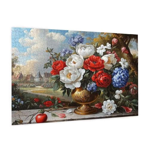 Puzzle Blume Puzzle 3000 Teile Retro Puzzles Erwachsene mit Geschenkbox, DIY Groß Holzpuzzle für Erwachsene, Geschicklichkeitsspiel für Die Ganze Familie Geschenke für Frauen 81 x 122 cm -532y von Zyupwjyy