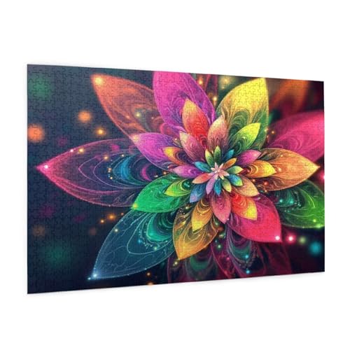 Puzzle Blume Puzzle 500 Teile Fantastisch Puzzles Erwachsene mit Geschenkbox, DIY Groß Holzpuzzle für Erwachsene, Geschicklichkeitsspiel für Die Ganze Familie Geschenke für Frauen 52 x 38 cm -609y von Zyupwjyy