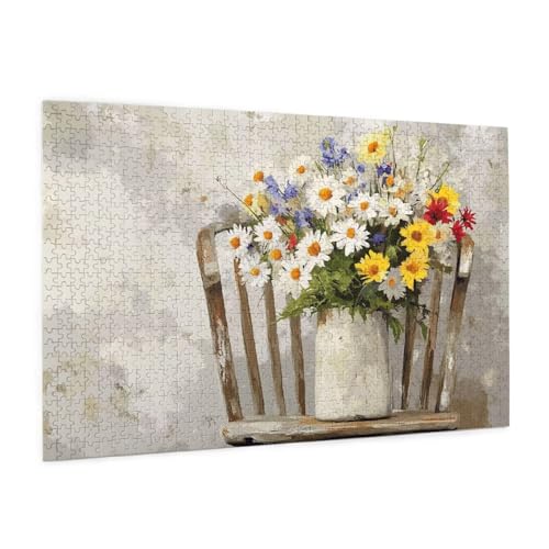 Puzzle Blume Puzzle 500 Teile Gänseblümchen Puzzles Erwachsene mit Geschenkbox, DIY Groß Holzpuzzle für Erwachsene, Geschicklichkeitsspiel für Die Ganze Familie Geschenke für Frauen 52 x 38 cm -488y Puzzle Blume Puzzle 500 Teile Gänseblümchen Puzzles Erwachsene mit Geschenkbox, DIY Groß Holzpuzzle für Erwachsene, Geschicklichkeitsspiel für Die Ganze Familie Geschenke für Frauen 52 x 38 cm -488y von Zyupwjyy