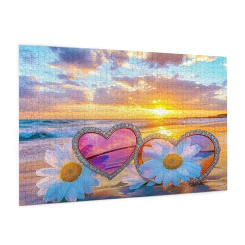 Puzzle Blume Puzzle 500 Teile Meer Puzzles Erwachsene mit Geschenkbox,DIY Groß Holzpuzzle für Erwachsene,Geschicklichkeitsspiel für Die Ganze Familie Geschenke für Frauen,Puzzlegröße 52 x 38 cm -1769y von Zyupwjyy