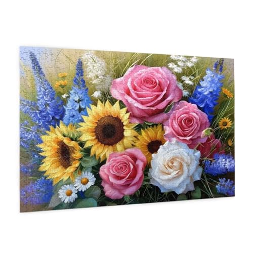 Puzzle Blume Puzzle 6000 Teile Anlage Puzzles Erwachsene mit Geschenkbox, DIY Groß Holzpuzzle für Erwachsene, Geschicklichkeitsspiel für Die Ganze Familie Geschenke für Frauen 105 x 180 cm -677y von Zyupwjyy