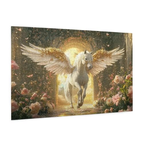 Puzzle Einhorn Puzzle 3000 Teile Tier Puzzles Erwachsene mit Geschenkbox, DIY Groß Holzpuzzle für Erwachsene, Geschicklichkeitsspiel für Die Ganze Familie Geschenke für Frauen 81 x 122 cm -227y von Zyupwjyy