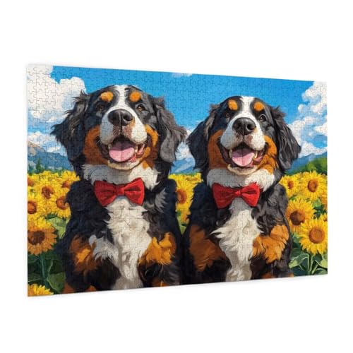 Puzzle Hund Puzzle 500 Teile Glücklich Puzzles Erwachsene mit Geschenkbox, DIY Groß Holzpuzzle für Erwachsene, Geschicklichkeitsspiel für Die Ganze Familie Geschenke für Frauen 52 x 38 cm -393y von Zyupwjyy