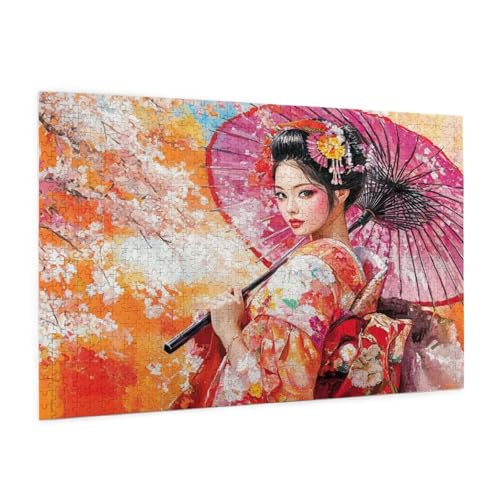 Puzzle Japan Puzzle 1500 Teile Mädchen Puzzles Erwachsene mit Geschenkbox, DIY Groß Holzpuzzle für Erwachsene, Geschicklichkeitsspiel für Die Ganze Familie Geschenke für Frauen 87 x 57 cm -2254y von Zyupwjyy