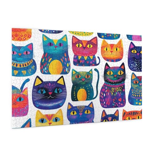 Puzzle Karikatur Puzzle 6000 Teile Katze Puzzles Erwachsene mit Geschenkbox, DIY Groß Holzpuzzle für Erwachsene, Geschicklichkeitsspiel für Die Ganze Familie Geschenke für Frauen 105 x 180 cm -1966y von Zyupwjyy