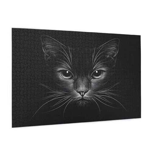 Puzzle Katze Puzzle 3000 Teile Tier Puzzles Erwachsene mit Geschenkbox, DIY Groß Holzpuzzle für Erwachsene, Geschicklichkeitsspiel für Die Ganze Familie Geschenke für Frauen,Wanddeko 81 x 122 cm -882y von Zyupwjyy
