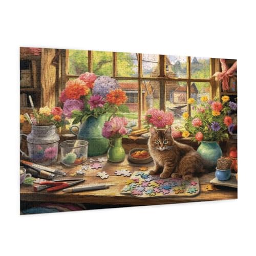 Puzzle Katze Puzzle 6000 Teile Schwelle Puzzles Erwachsene mit Geschenkbox, DIY Groß Holzpuzzle für Erwachsene, Geschicklichkeitsspiel für Die Ganze Familie Geschenke für Frauen 105 x 180 cm -867y Puzzle Katze Puzzle 6000 Teile Schwelle Puzzles Erwachsene mit Geschenkbox, DIY Groß Holzpuzzle für Erwachsene, Geschicklichkeitsspiel für Die Ganze Familie Geschenke für Frauen 105 x 180 cm -867y von Zyupwjyy