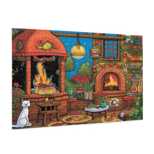 Puzzle Küche Puzzle 3000 Teile Leckeres Essen Puzzles Erwachsene mit Geschenkbox, DIY Groß Holzpuzzle für Erwachsene, Geschicklichkeitsspiel für Die Ganze Familie Geschenke für Frauen 81 x 122 cm -63y von Zyupwjyy