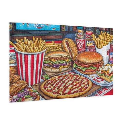 Puzzle Küche Puzzle 6000 Teile Leckeres Essen Puzzles Erwachsene mit Geschenkbox, DIY Groß Holzpuzzle für Erwachsene,Geschicklichkeitsspiel für Die Ganze Familie Geschenke für Frauen 105 x 180 cm -64y von Zyupwjyy
