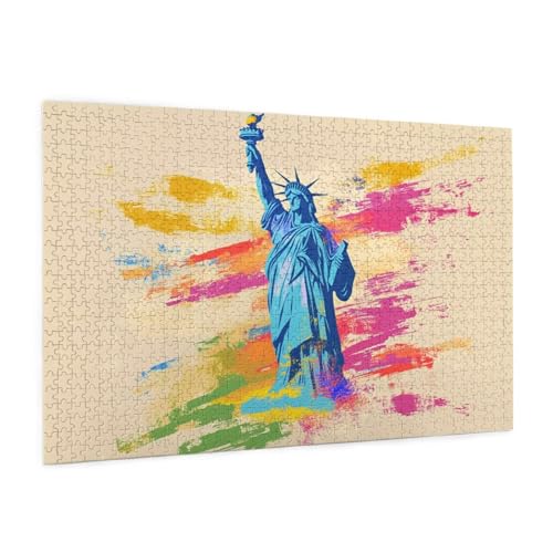 Puzzle Landschaft Puzzle 1500 Teile Freiheitsstatue Puzzles Erwachsene mit Geschenkbox, Groß Holzpuzzle für Erwachsene, Geschicklichkeitsspiel für Die Ganze Familie Geschenke für Frauen 87x57 cm -743y Puzzle Landschaft Puzzle 1500 Teile Freiheitsstatue Puzzles Erwachsene mit Geschenkbox, Groß Holzpuzzle für Erwachsene, Geschicklichkeitsspiel für Die Ganze Familie Geschenke für Frauen 87x57 cm -743y von Zyupwjyy