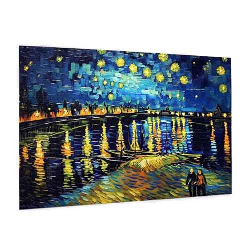 Puzzle Landschaft Puzzle 1500 Teile Sternenhimmel Puzzles Erwachsene mit Geschenkbox, DIY Groß Holzpuzzle für Erwachsene,Geschicklichkeitsspiel für Die Ganze Familie Geschenke für Frauen 87x57cm -323y von Zyupwjyy
