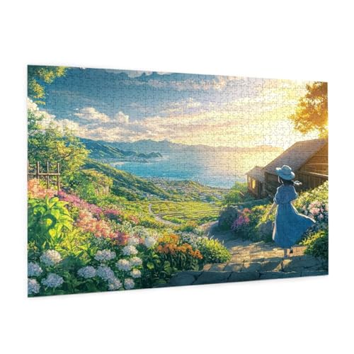 Puzzle Landschaft Puzzle 3000 Teile Meer Puzzles Erwachsene mit Geschenkbox, DIY Groß Holzpuzzle für Erwachsene, Geschicklichkeitsspiel für Die Ganze Familie Geschenke für Frauen 81 x 122 cm -1432y von Zyupwjyy