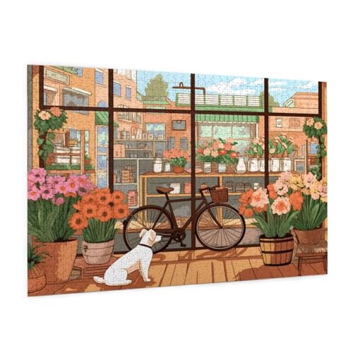 Puzzle Landschaft Puzzle 500 Teile Hund Puzzles Erwachsene mit Geschenkbox, DIY Groß Holzpuzzle für Erwachsene, Geschicklichkeitsspiel für Die Ganze Familie Geschenke für Frauen 52 x 38 cm -707y von Zyupwjyy