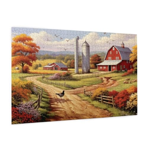 Puzzle Landschaft Puzzle 6000 Teile Bauernhof Puzzles Erwachsene mit Geschenkbox,DIY Groß Holzpuzzle für Erwachsene,Geschicklichkeitsspiel für Die Ganze Familie Geschenke für Frauen 105 x 180 cm -277y von Zyupwjyy